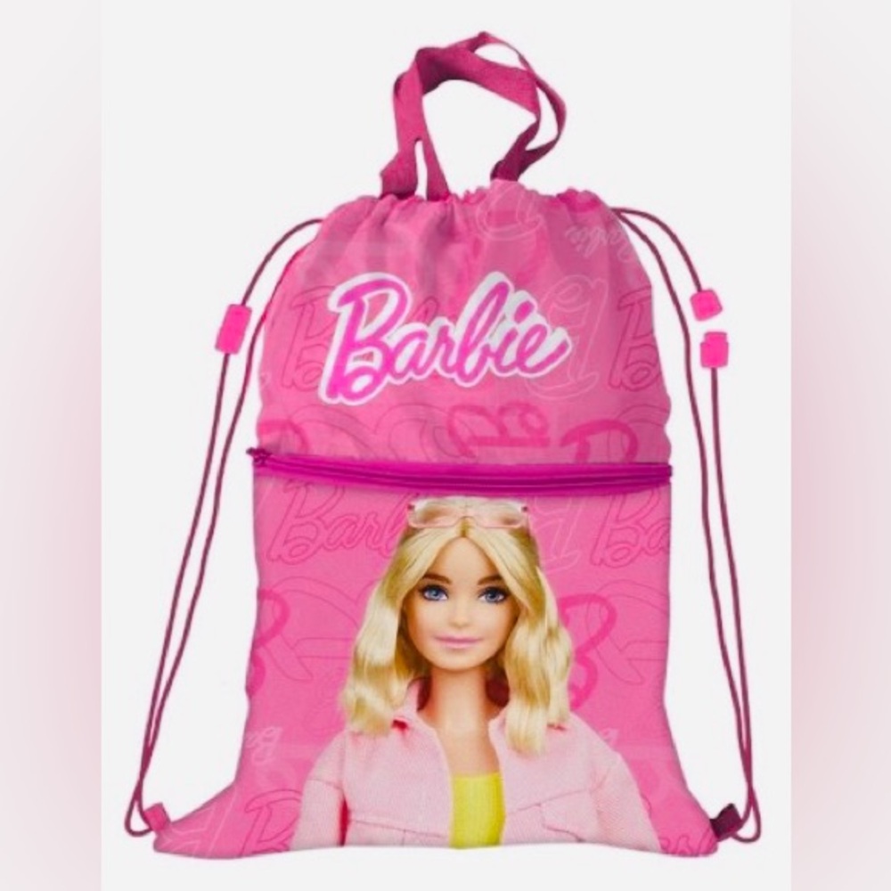 Barbie Water Resistant Cinch Bag with Front Pocket